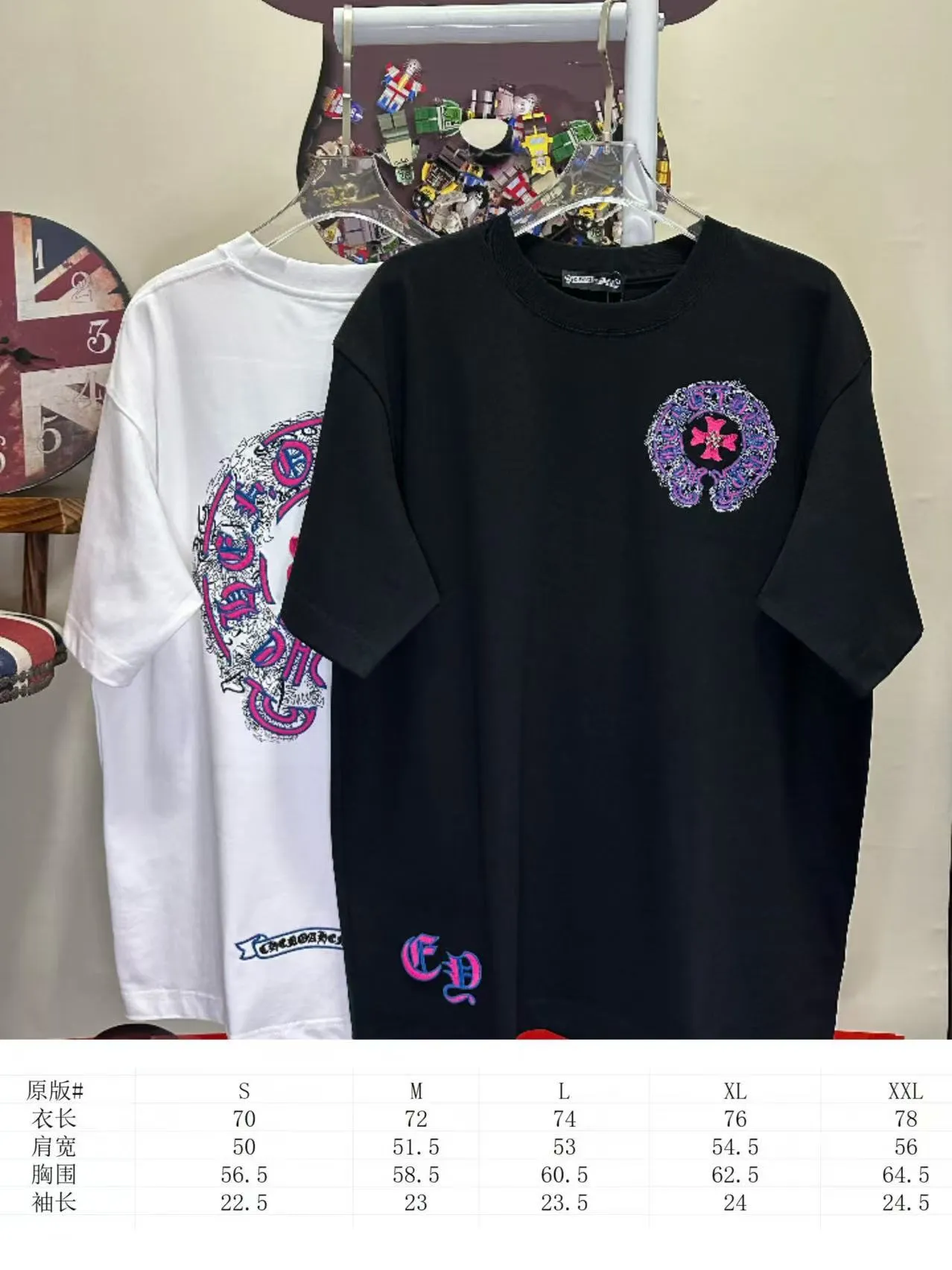 L 26860# Come Hearts ⌚️ （ ） ：20 🪡 + + ：Black White SIZE：S-XXL